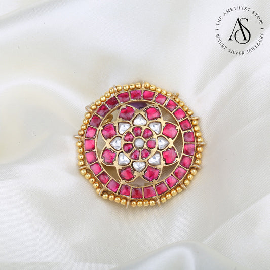 Round Shaped Kundan Pendant