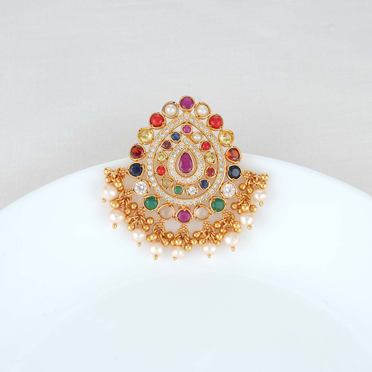 Aarvi Navarathna Stone Pendant