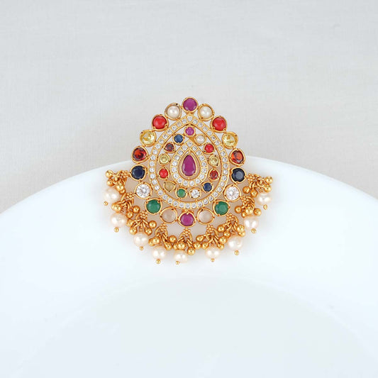 Aarvi Navarathna Stone Pendant