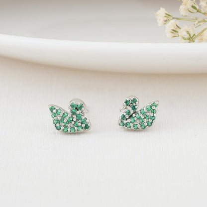 Green Swan Pendant Set