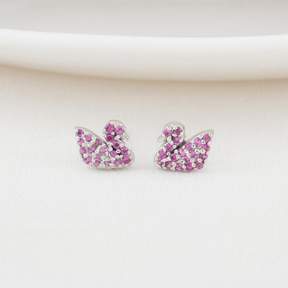 Pinkish Cygnets Pendant Set