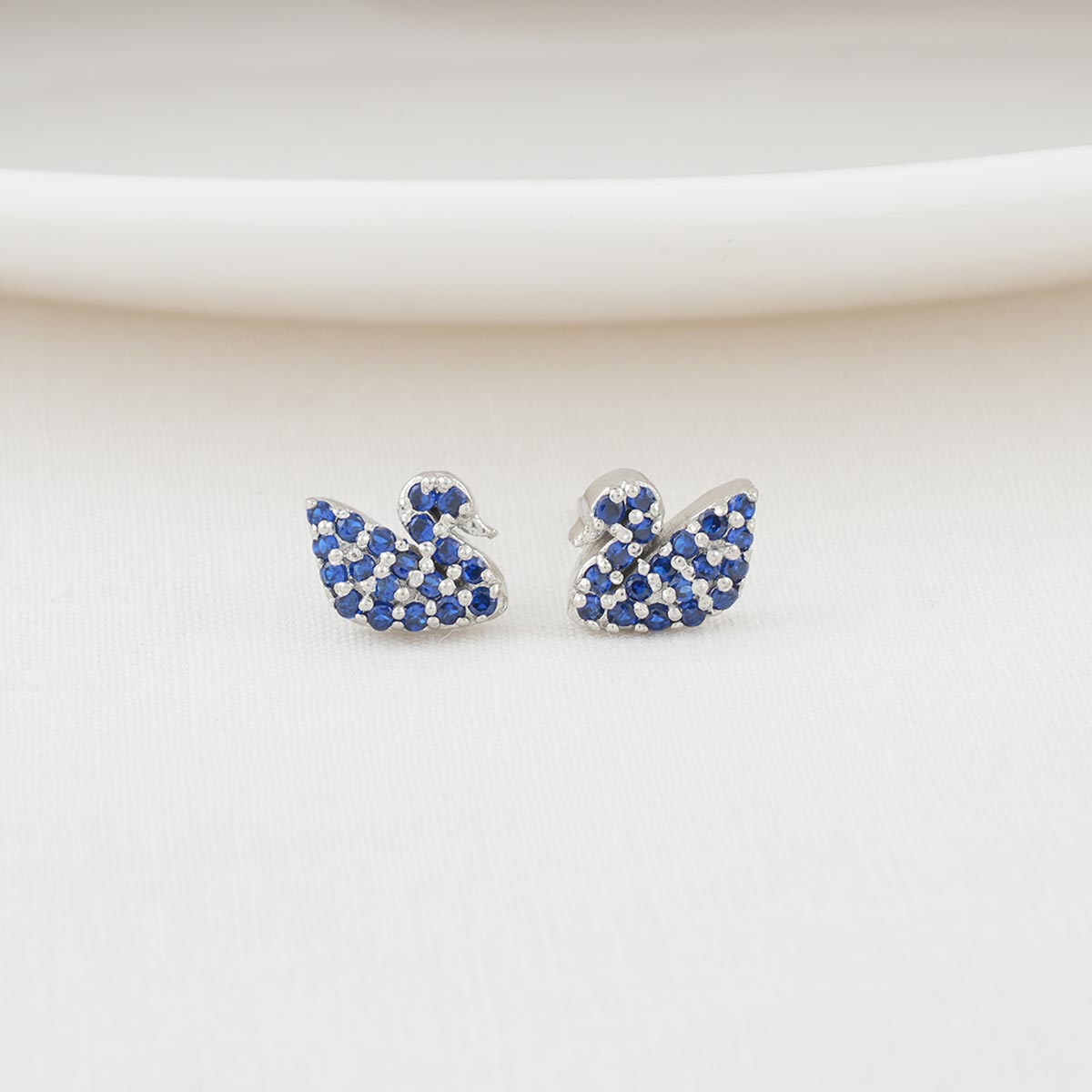 Blue Little Swan Pendant Set
