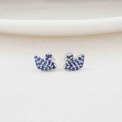 Blue Little Swan Pendant Set