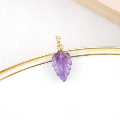 Amethyst Leafy Pendant