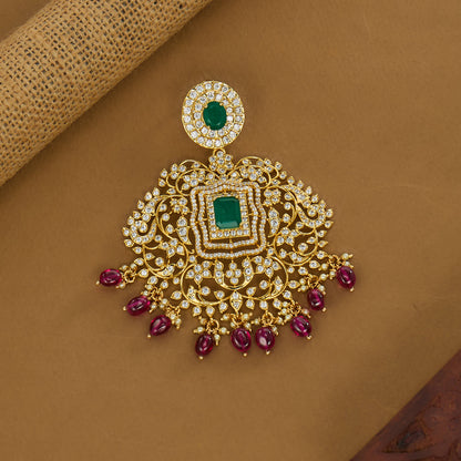 Pranitha Stone Pendant Set