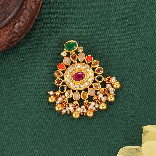 vibrant Navaratna Stone Pendant