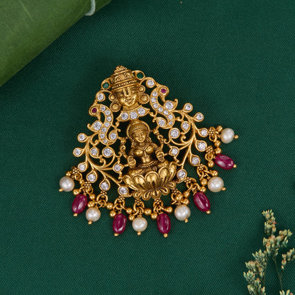 Perumal with Lakshmi Nagas Pendant