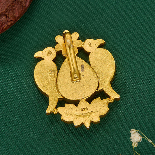 Dual Bird Kundan Pendant