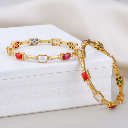 Navrathna Pair Bangles