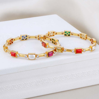 Navrathna Pair Bangles