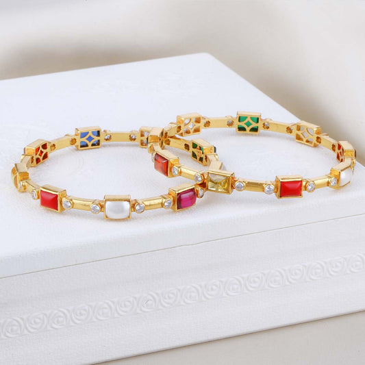 Navrathna Pair Bangles