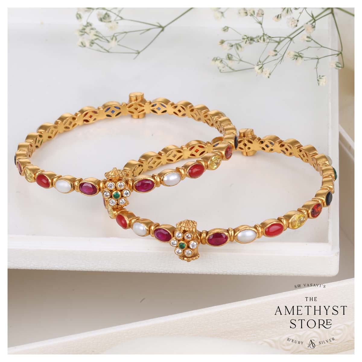 Pritha Stone Pair Bangles