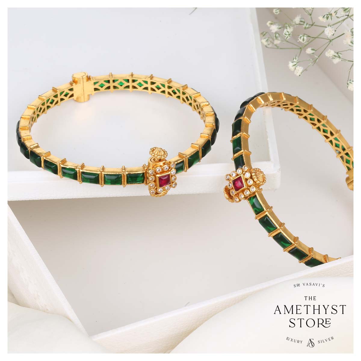 Menaka Stone Pair Bangles