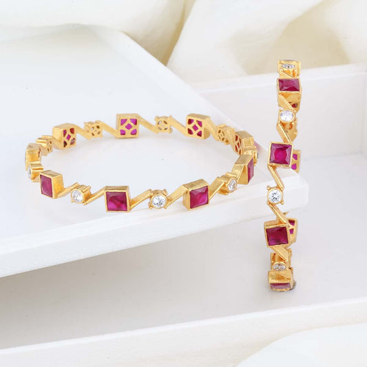 Ashwika Stone Pair Bangles