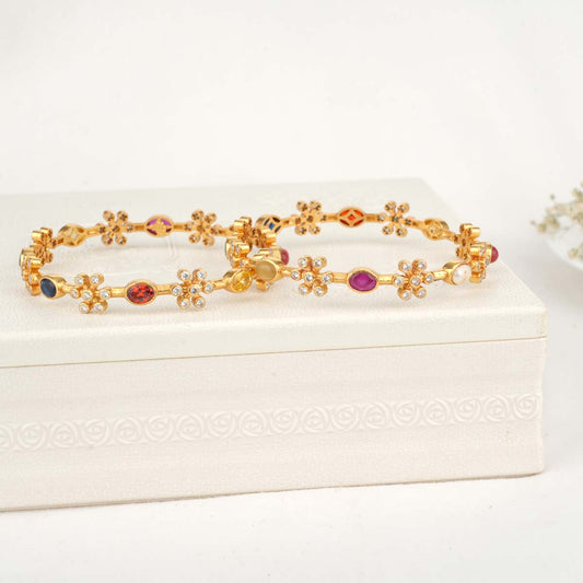 Nethra Stone Pair Bangles