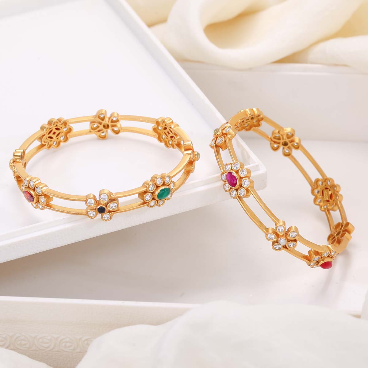 Azalea Stone Pair Bangles