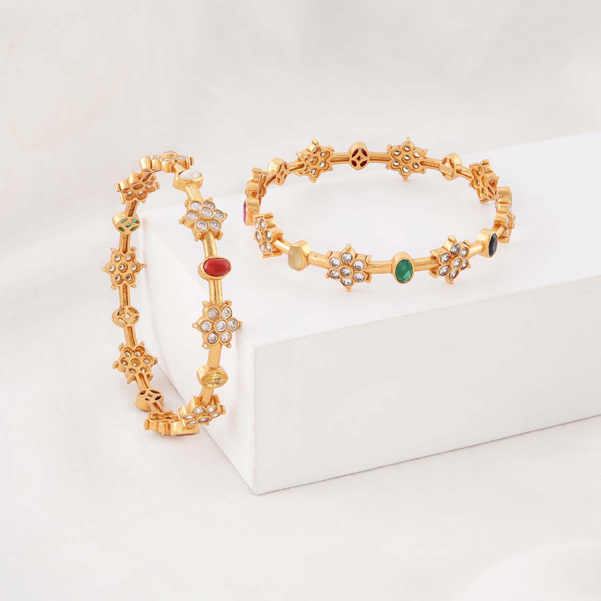 Ravishing Navarathna Pair Bangles