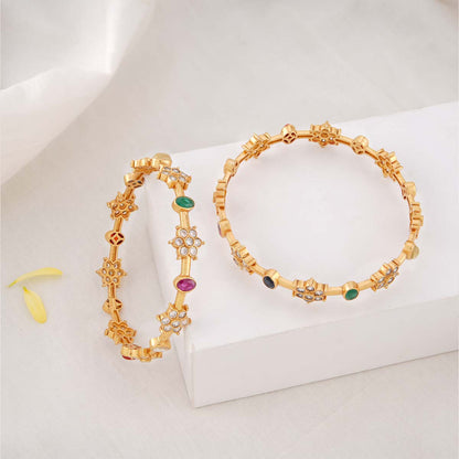 Ravishing Navarathna Pair Bangles