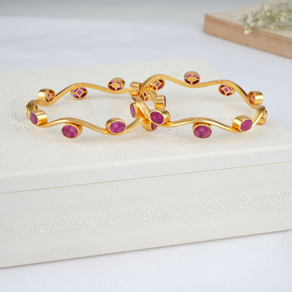 Lavina Stone Pair Bangles