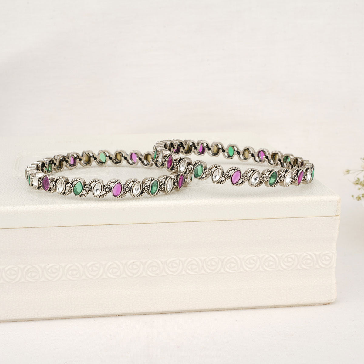 Celine Oxidised Pair Bangles
