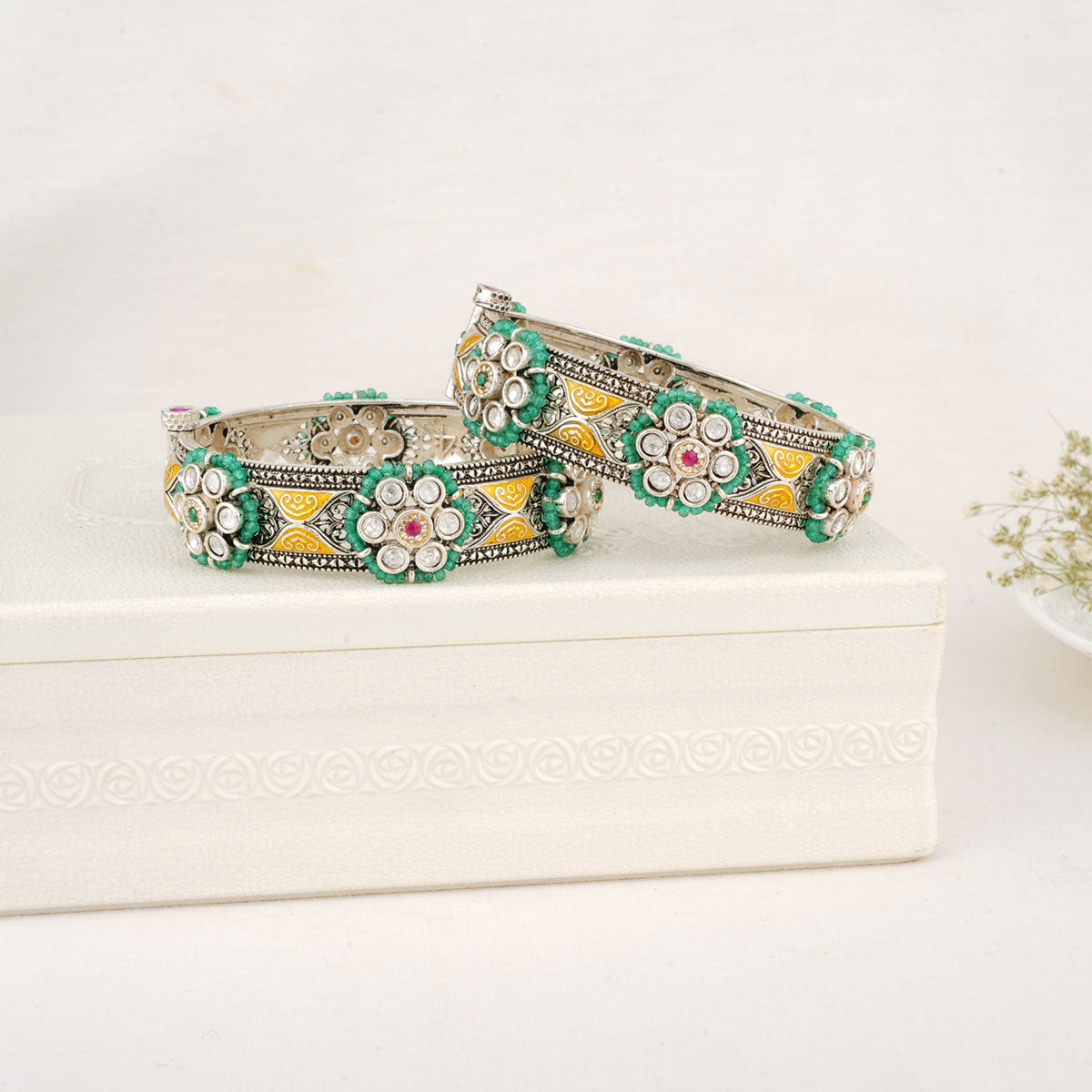 Zara Oxidised Pair Bangles