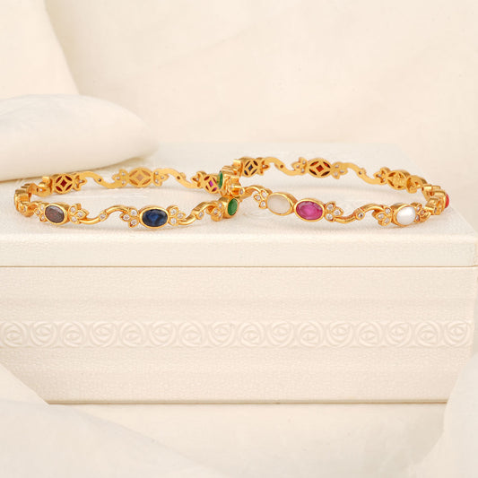 Nithra Stone Pair Bangle