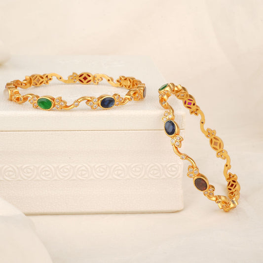 Nithra Stone Pair Bangle