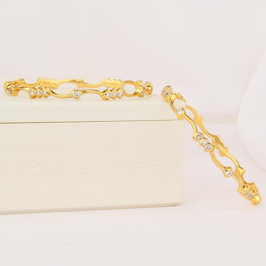 Elariya Diamond Design Pair Bangle