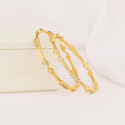 Ganisha  Diamond Design Pair Bangle
