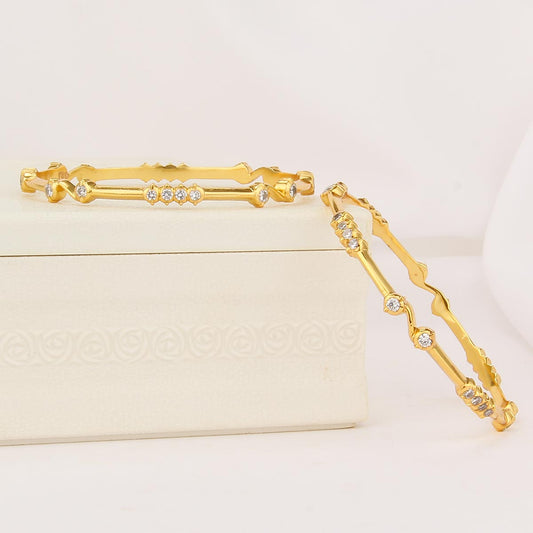 Ganisha  Diamond Design Pair Bangle