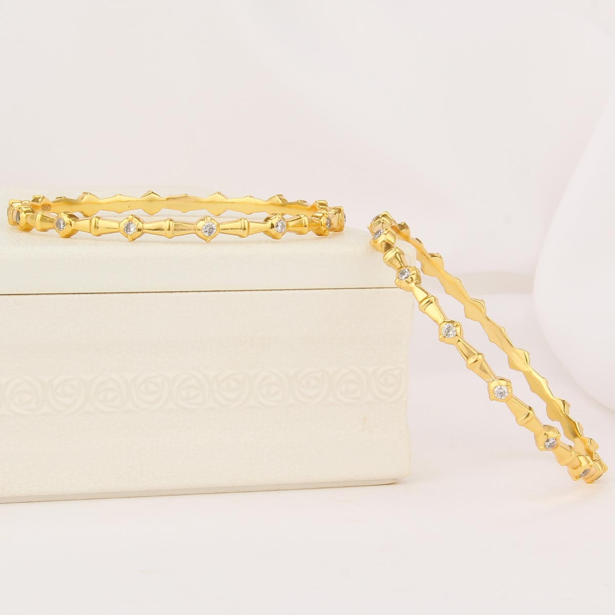 Elicia Diamond Design Pair Bangle