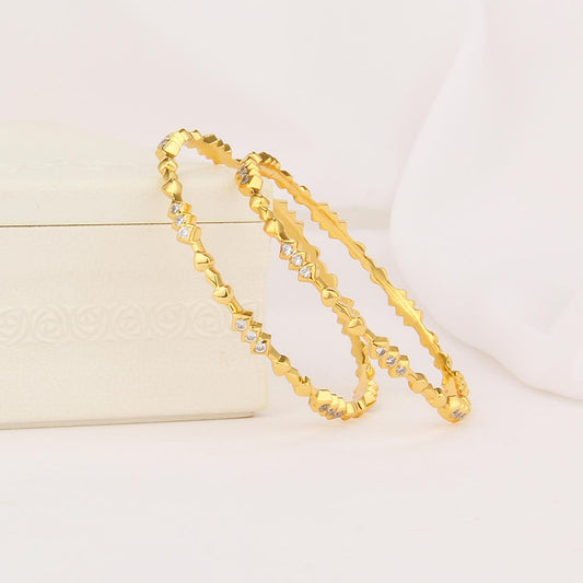 Shivanika Diamond Design Pair Bangle