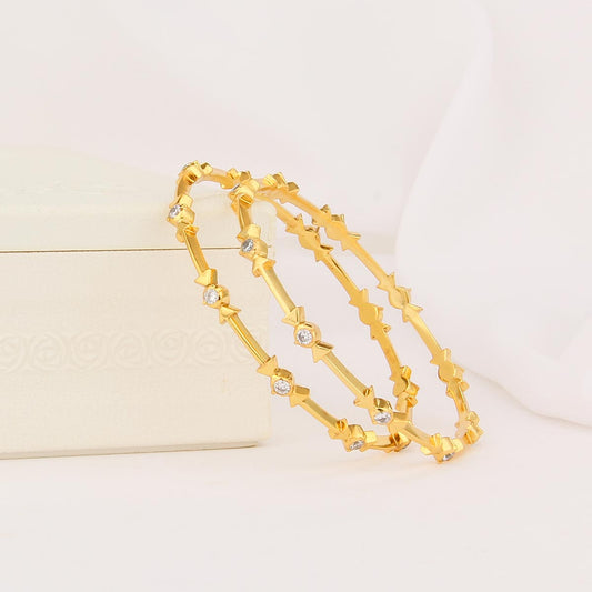 Aisha Diamond Design Pair Bangle