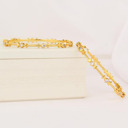 Aisha Diamond Design Pair Bangle