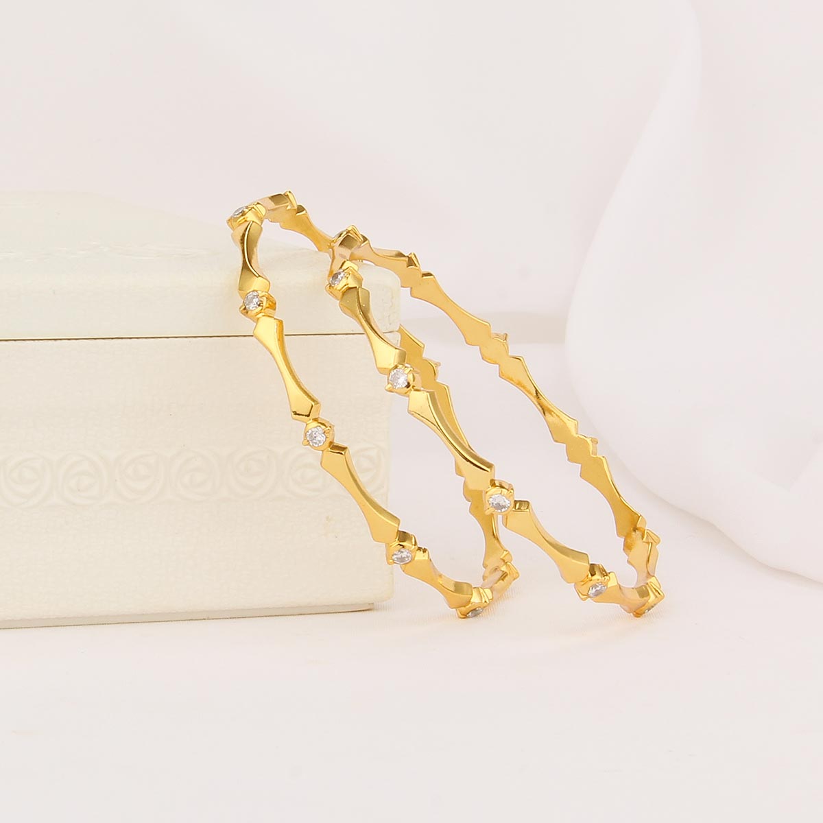 Deepthi  Diamond Design Pair Bangle