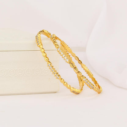 Iyalinka  Diamond Design Pair Bangle