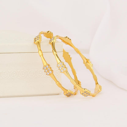 Yamika  Diamond Design Pair Bangle