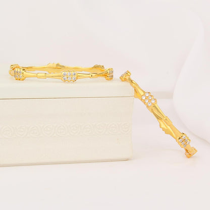 Yamika  Diamond Design Pair Bangle