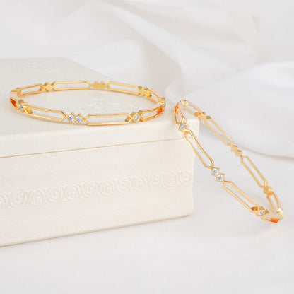 Anushika Diamond Design Pair Bangle