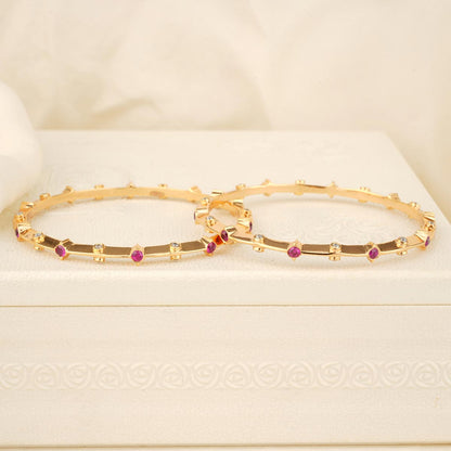 Amazing Diamond Design Pair Bangle