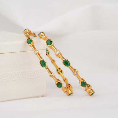 Brindhasri Diamond Design Pair Bangles