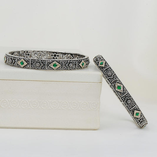 Classic Oxidised Pair Bangles