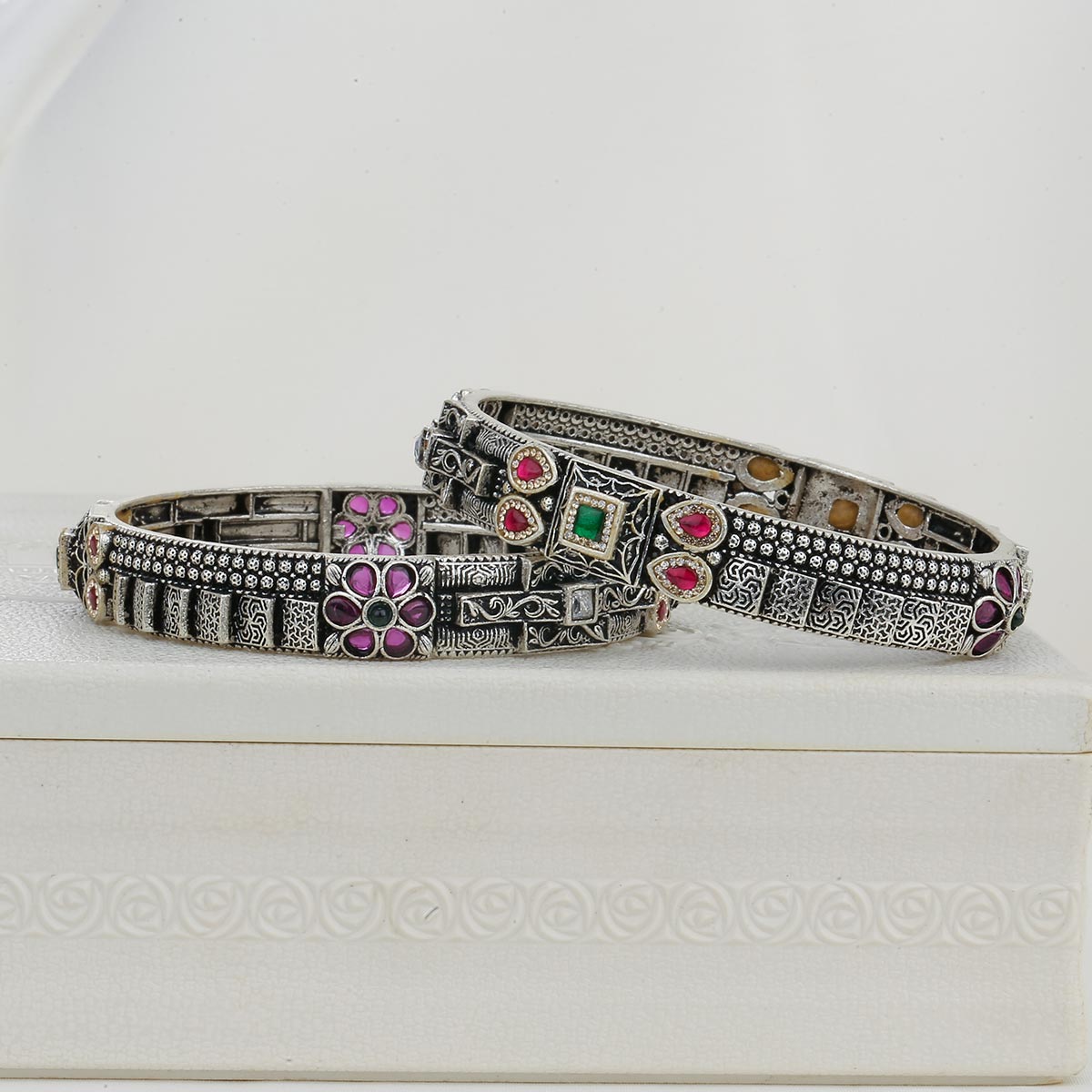 Elisha Oxidised Pair Bangles