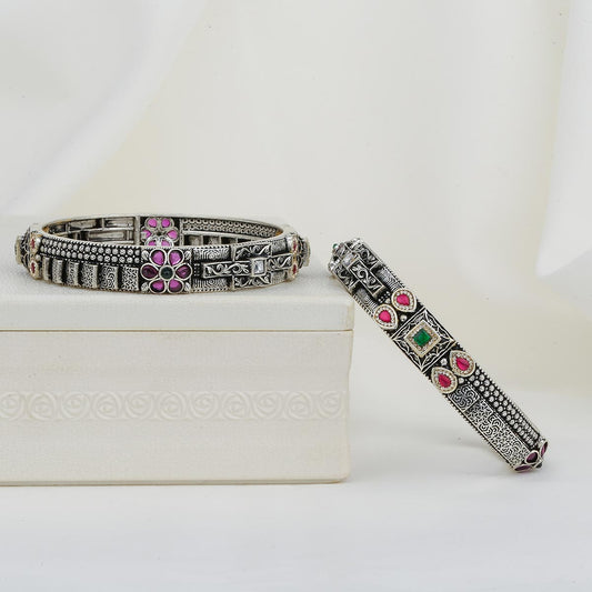 Elisha Oxidised Pair Bangles
