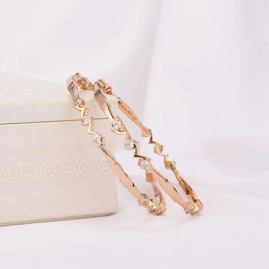 Ahalya Diamond Design Pair Bangle