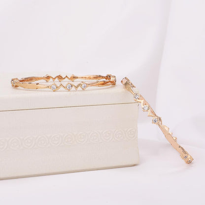 Ahalya Diamond Design Pair Bangle