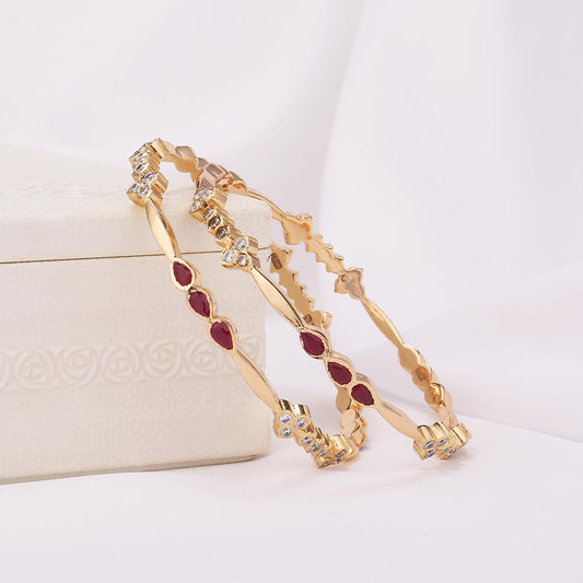 Kavisha Diamond Design Pair Bangle