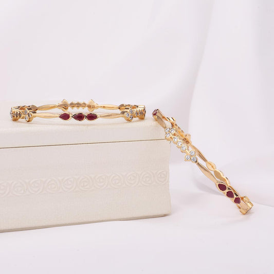 Kavisha Diamond Design Pair Bangle