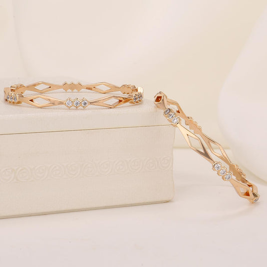 Virshali Diamond Design Pair Bangle