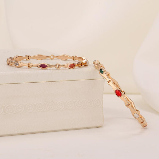 Chithara Diamond Design Pair Bangle